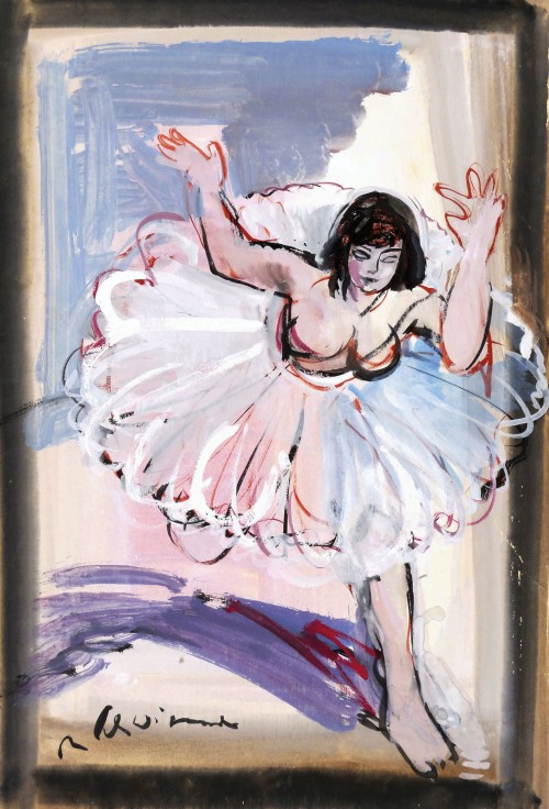 Max-Schwimmer-Ballerina-1948-50-Gouache-500-x-352-cm