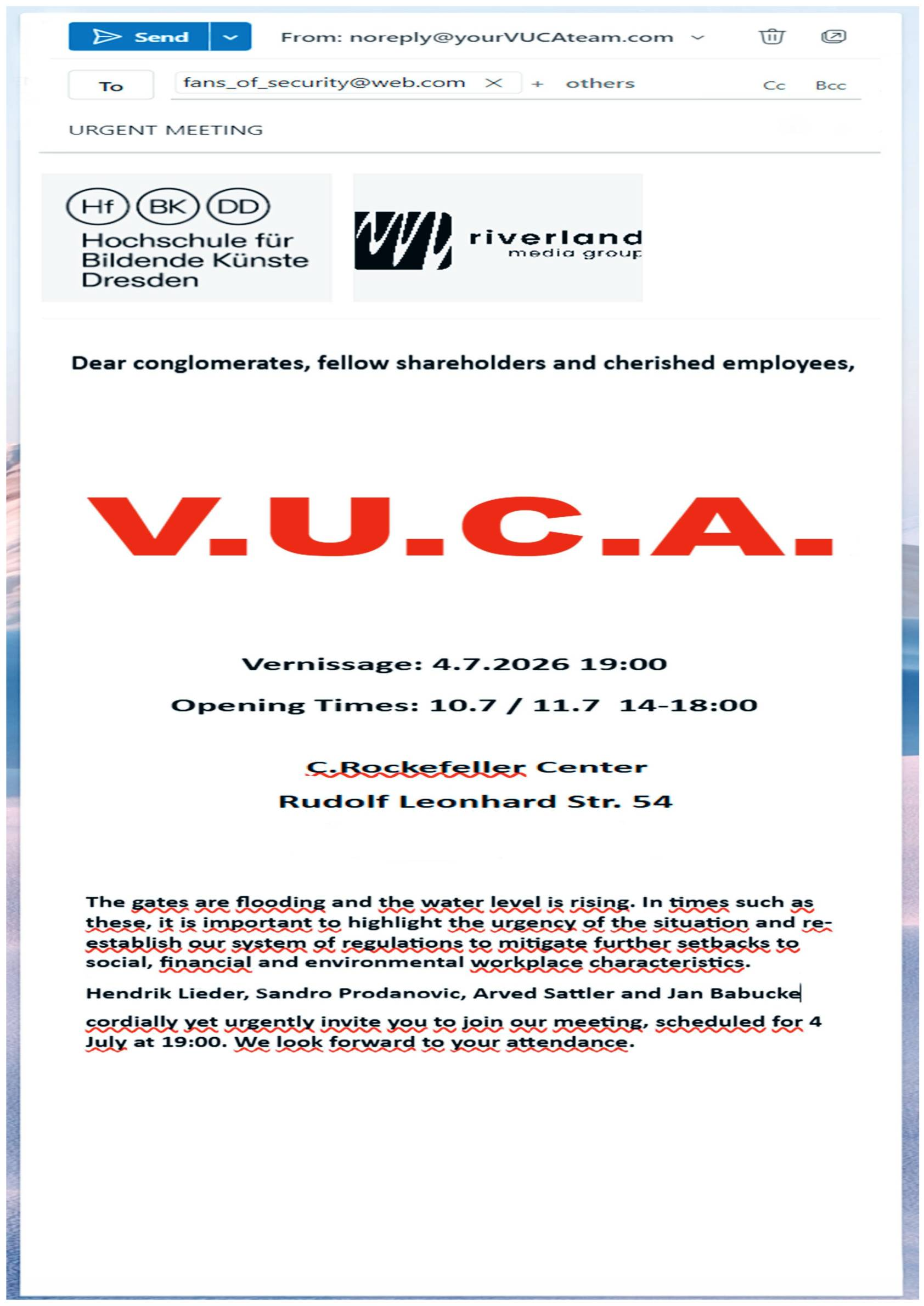4.7.2026 19:00h V.U.C.A. // Hendrik Lieder, Sandro Prodanovic, Arved Sattler & Jan Babucke