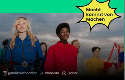 Aktionskunst-Mut-Workshop der Radikalen Töchter für junge Erwachsene ab 16