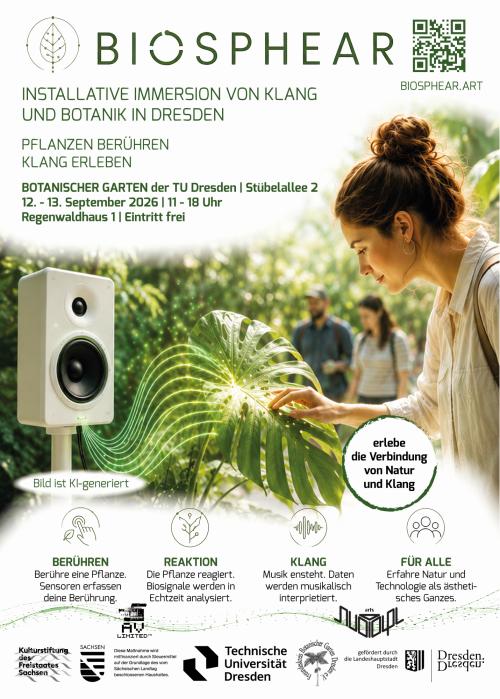 Botanischen Garten Dresden, Stübelallee 2 BIOSPHEAR - installative Immersion von Klang und Botanik in Dresden